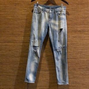 Ralph Lauren distressed skinny boyfriend jeans.